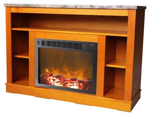  Cambridge - Seville Electric Fireplace for Most Flat-Panel TVs Up to 50&quot; - Teak