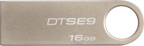 Kingston - DataTraveler SE9 16GB USB Flash Drive - Silver