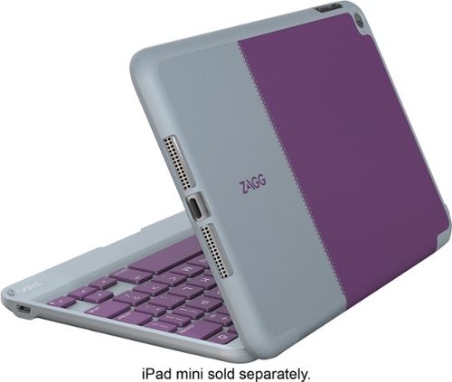  ZAGG - ZAGGfolio Keyboard Case for Apple® iPad® mini 4 - Orchid/Gray