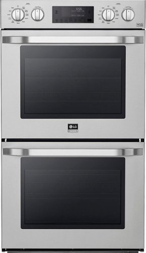 LG - STUDIO 30" Built-In Double Electric Convection Wall Oven - Stainless Steel-Front_Standard 
