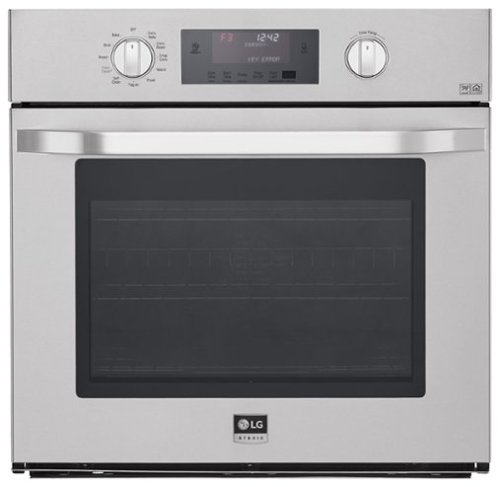 LG - STUDIO 30" Built-In Single Electric Convection Wall Oven - Stainless Steel-Front_Standard 