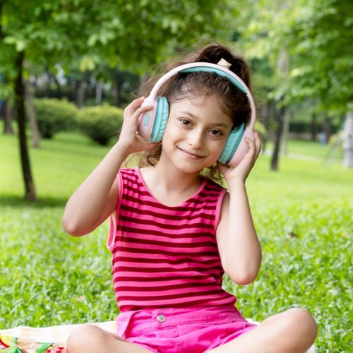Tronsmart KH02 Wireless Headphones with 74/85/93dB Safe Volume, Built-in Microphone, Bluetooth 5.3, 45H Playtime for School Travel - Princess Pink BUY IN GERMANY