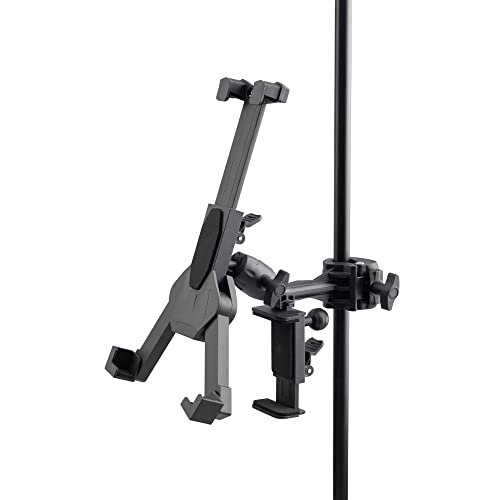 On Stage Stands - On-Stage TCM1500 Tablet/Smartphone Holder (Setup for Tablets, Computers, E-Readers, Smartphones, and Phablets, Clamp - Black-Front_Standard 