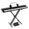 Costway - 88-Key Keyboard Piano Set with Adjustable Stand & 2 Keyboard Mode 2 Speakers - Black-Front_Standard
