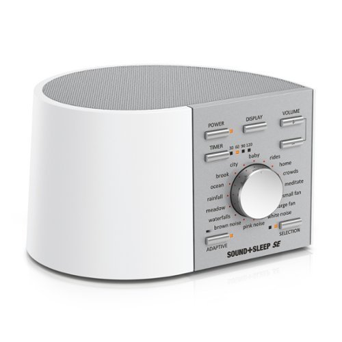 ASTI - Sound + Sleep SE Noise Machine - Non-Looping Environmental/Nature Sounds - With Sleep Timer & Headphone Jack - White/Gray-Front_Standard 