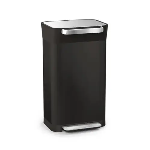 Front. Joseph Joseph - Titan 30-liter Trash Compactor with Integrated Odor Control - Black.