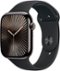 Apple Watch Series 10 (GPS+Cellular) 46mm Titanium Case with Black Sport Band - M/L - Slate - (2024)-Angle_Standard