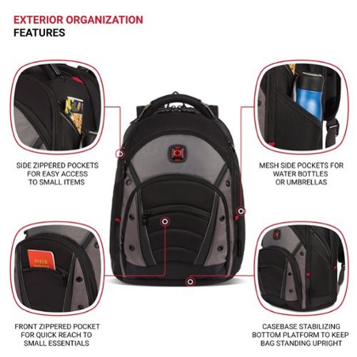SwissGear Synergy Backpack for 16 Laptop - Black/Gray BUY IN SAUDI ARABIA