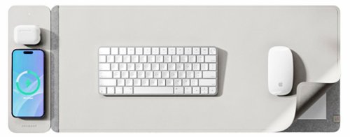 JOURNEY ALTI SLIM Wireless Charging Desk Mat - Light Grey WORLDWIDE DELIVERY