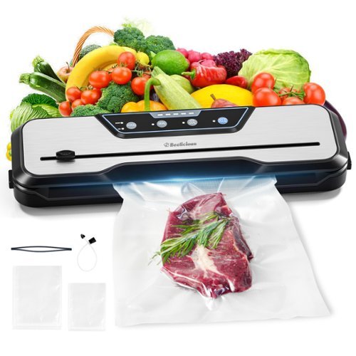 8-In-1 Beelicous Automatic Food Vacuum Sealer Machine Food Saver with Starter Kits - Silver-Front_Standard 