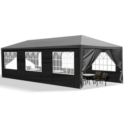 Winado - 10'x 30' Portable Canopy Tent with 8 SideWalls for Outdoor Events, Party, Wedding, Birthday,Graduation With Bag-Front_Standard 