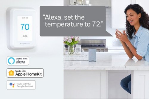 Honeywell Home T9 Smart Programmable Touch-Screen Wi-Fi Thermostat with Smart Room Sensor - White BUY IN SINGAPORE