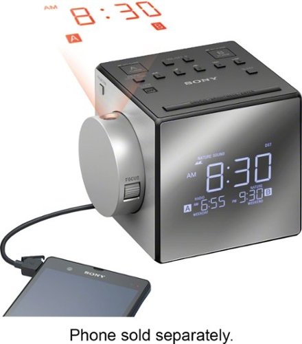 Sony AM/FM Dual-Alarm Clock Radio - Black/Silver WORLDWIDE DELIVERY