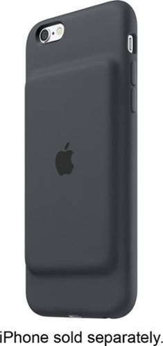  Apple - Smart Battery Case for Apple® iPhone® 6 and 6s - Charcoal Gray