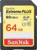 SanDisk - Extreme PLUS 64GB SDXC UHS-I Memory Card-Front_Standard