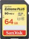 SanDisk - Extreme PLUS 64GB SDXC UHS-I Memory Card-Front_Standard
