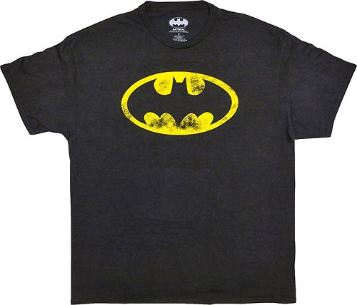 Warner Bros - Batman Logo T-Shirt (Large) - Black