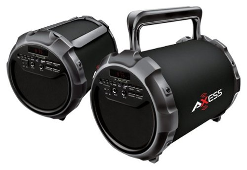 AXXESS - Portable Bluetooth Speaker - Gray/Black