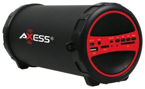 AXXESS - Portable Bluetooth Speaker - Red-Front_Standard 