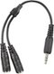 Dynex™ - 3.5mm Y-Adapter - Black-Front_Standard
