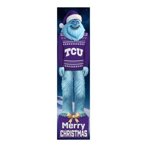 Fan Creations - TCU Horned Frogs 48" Yeti Christmas Leaner - Multicolor-Front_Standard 