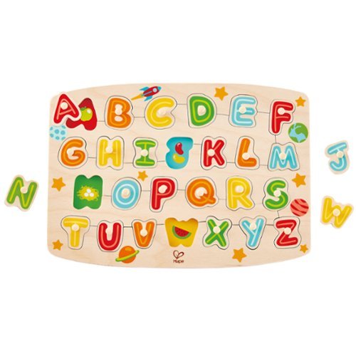 Hape - Hape: Peg Puzzle: ABC Picture - 27pc Wooden Puzzle, Ages 3+