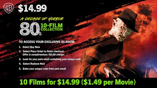 This deal is Scary good!  My Best Buy™ members can get all 10 of these iconic 80s horror movies for $14.99!-Front_Standard 