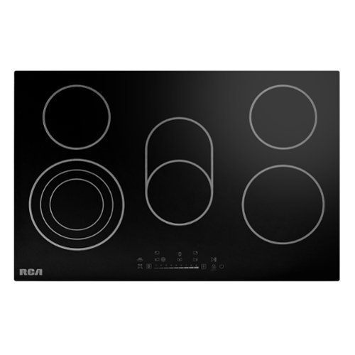 RCA - R-CTES305 30 in. Sterling Collection Drop-In Electric Ceramic Glass Cooktop, 5 Burners, Triple Zone Element - Black-Front_Standard 