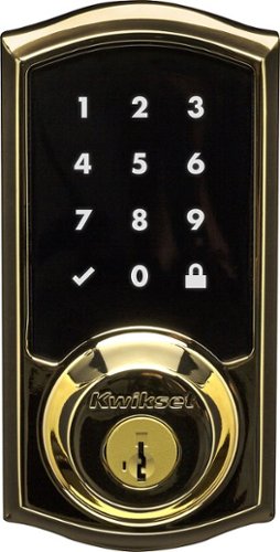  Kwikset - Signature Series SmartCode 916 Touchscreen Electronic Deadbolt - Lifetime Polished Brass