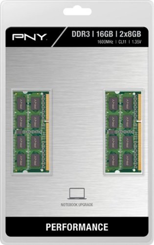  PNY - 16 GB (2PK x 8GB) 1.6 GHz DDR3L SoDIMM Laptop Memory Kit - Green