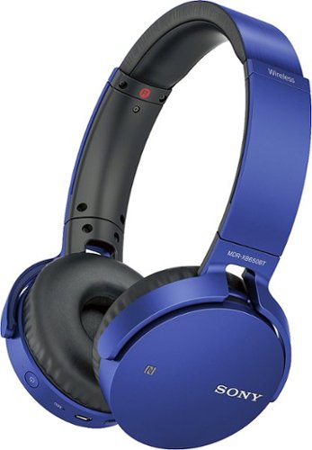  Sony - XB650BT Over-the-Ear Wireless Headphones - Blue