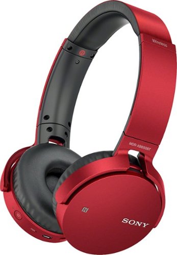  Sony - XB650BT Over-the-Ear Wireless Headphones - Red