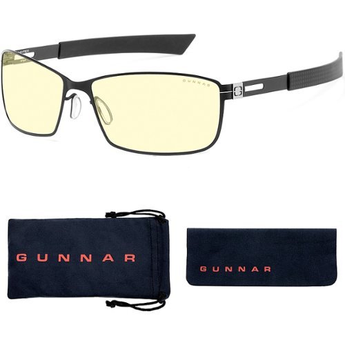  GUNNAR - Vayper Gaming Glasses with Anti-reflective Scratch-resistant Coating and Blue Light Reduction, Amber Lenses - Onyx