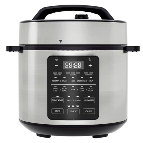 Bestier - Pressure Cooker 6 QT, Stainless Steel, 9 in 1 Multi Cooker, 12 Safety Features, Ceramic Inner Pot, Rice, Slow Cook - Silver-Front_Standard 