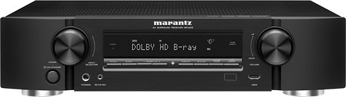  Marantz - Slimline 250W 5.1-Ch. 3D Pass Through A/V Home Theater Receiver - Black