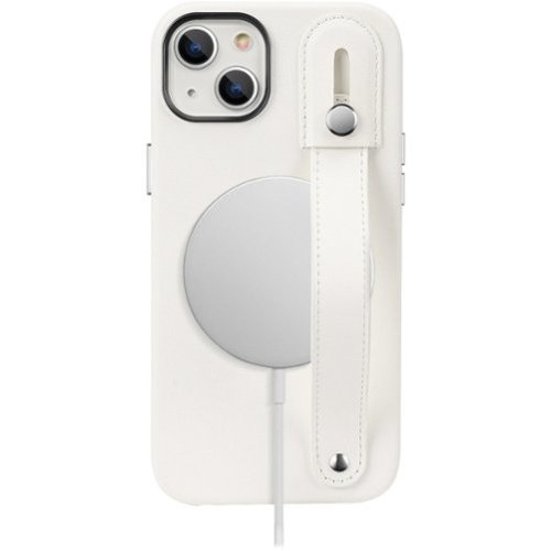 SaharaCase FingerGrip Series Genuine Leather Case with MagSafe for Apple iPhone 15 Plus - White BUY ONLINE