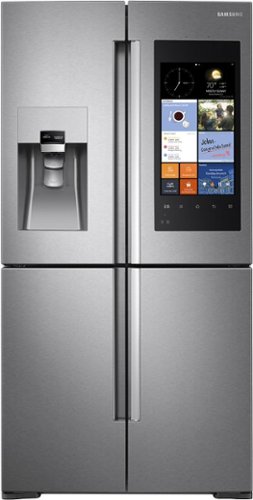  Samsung - Family Hub 22.08 Cu. Ft. Counter-Depth 4-Door Flex Smart French Door Refrigerator