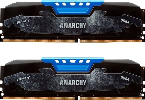  PNY - Anarchy 16GB (2PK x 8GB) 2.4 GHz DDR4 DIMM Desktop Memory Kit - Blue