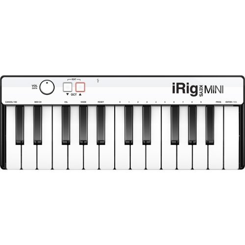  IK Multimedia - iRig Keys MINI 25-key MIDI controller - White/Black