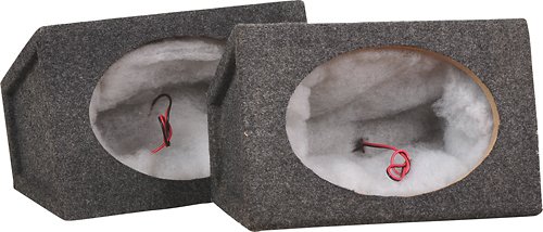 Metra - 6" x 9" Single Sealed Speaker Enclosure (Pair) - Charcoal