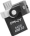 PNY - DUO-LINK On-the-Go 64GB USB 3.0 Type A Flash Drive - Black-Front_Standard