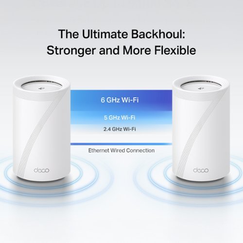 TP-Link Deco BE65 Pro BE11000 Whole Home Tri-Band Wi-Fi 7 Mesh Router System with two 5-Gig Ports (1-pack) - White SHOP ONLINE