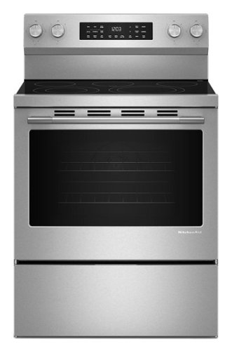 KitchenAid - 5.3 Cu. Ft. Smart Freestanding Electric Range with Convection Cooking Modes - PrintShield Stainless Finish