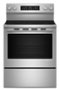 KitchenAid - 30 in. Wide 5 elements 5.3 cu. ft. Smart Freestanding Electric Range with Convection Cooking Modes - PrintShield Stainless Finish-Front_Standard