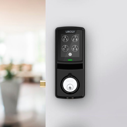 Lockly Model 7S Deadbolt Smart Lock with Touchscreen/Key Access/Auto Lock/Bluetooth App Control - Matte Black BUY IN SINGAPORE