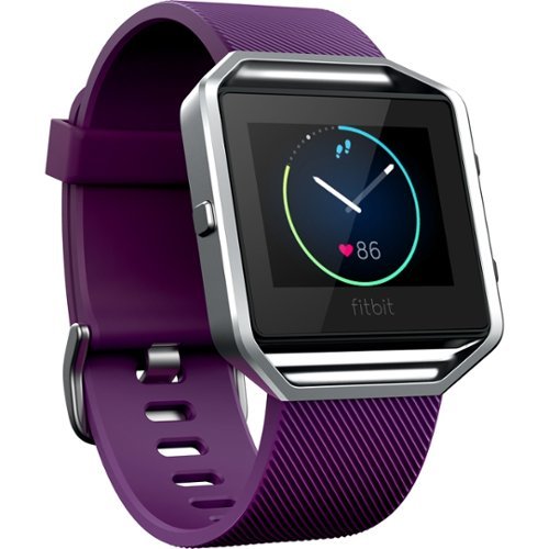 Fitbit - Blaze Classic Accessory Band (Large) - Plum-Angle_Standard 