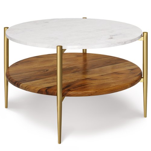 Simpli Home - Wagner Coffee Table - White/Natural-Front_Standard 
