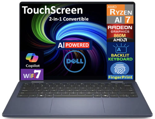 Dell 14 2 in 1 Laptop 14.0 WUXGA Display (AMD Ryzen AI 7 350