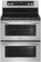 Frigidaire - 30" Self-Cleaning Freestanding Double Oven Electric Convection Range - Stainless steel-Front_Standard