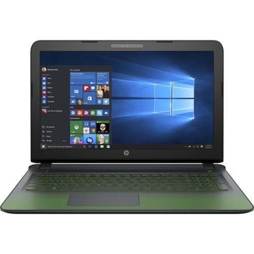HP - Pavilion 15-ak020nr Laptop - Intel Core i7 - 8GB Memory - 1TB Hard Drive - Black/Green-Front_Standard 